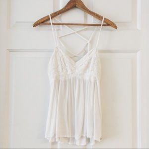 Abercrombie Strappy Open Back Flowy Tank